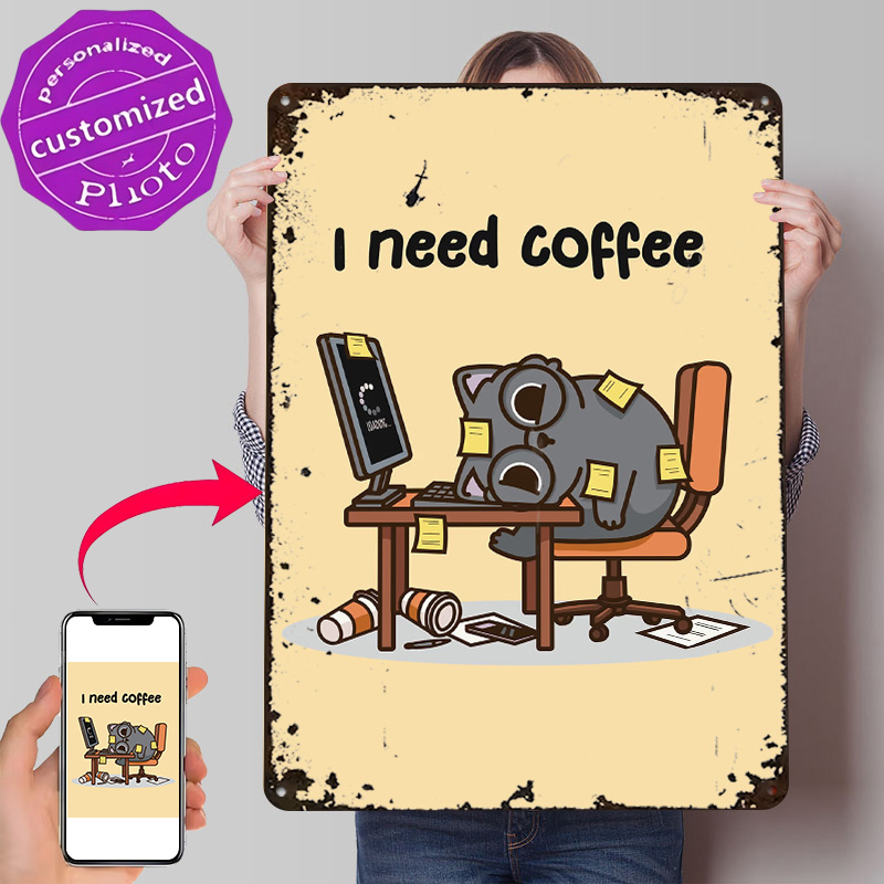 I Need Coffee 3D Texture Metal - Gaming Accessories You Need ulasan dan harga