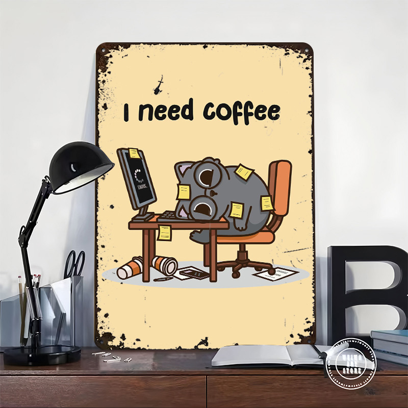 I Need Coffee 3D Texture Metal - Gaming Accessories You Need ulasan dan harga