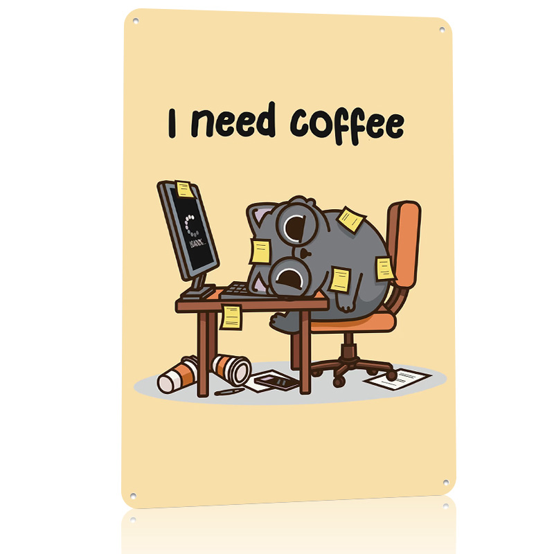I Need Coffee 3D Texture Metal - Gaming Accessories You Need ulasan dan harga