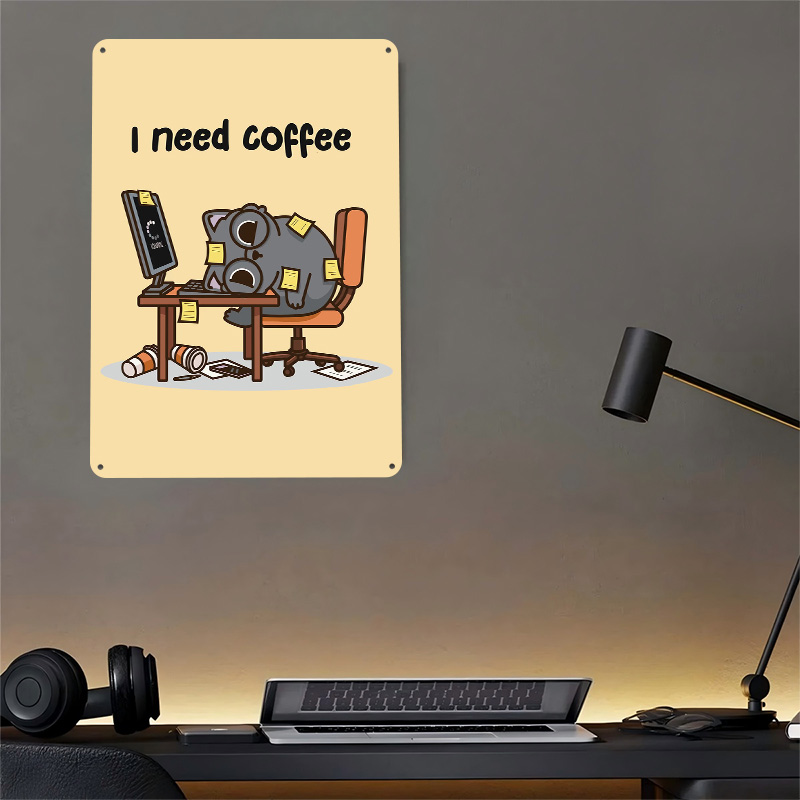 I Need Coffee 3D Texture Metal - Gaming Accessories You Need ulasan dan harga