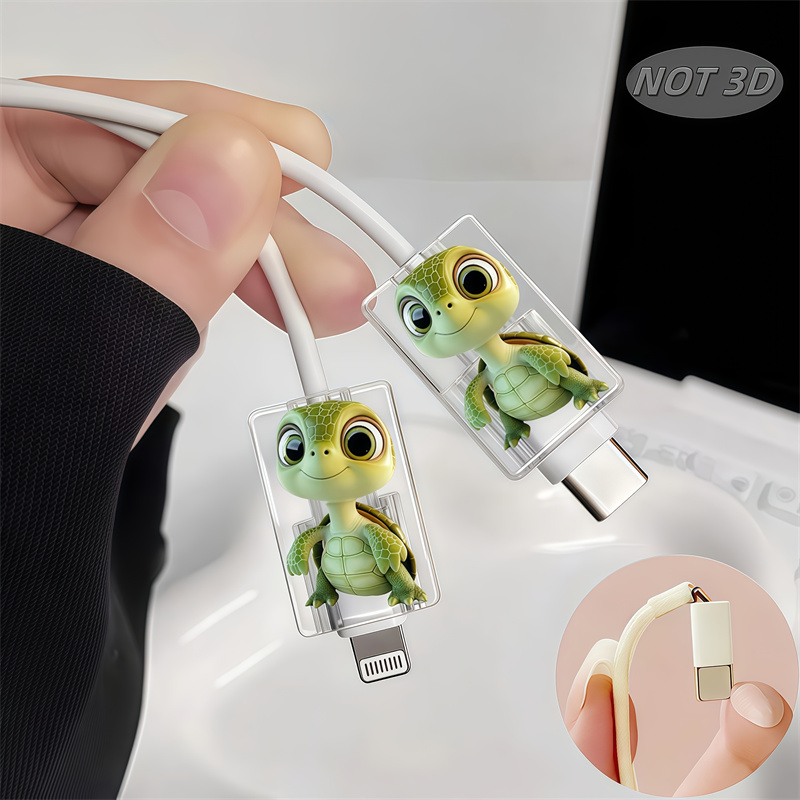 2D Flat 2pcs Cute Cartoon Turt - Sleeved Cable Kit ulasan dan harga