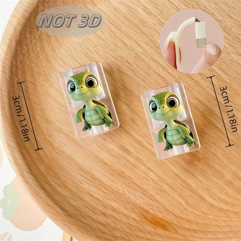 2D Flat 2pcs Cute Cartoon Turt - Sleeved Cable Kit ulasan dan harga