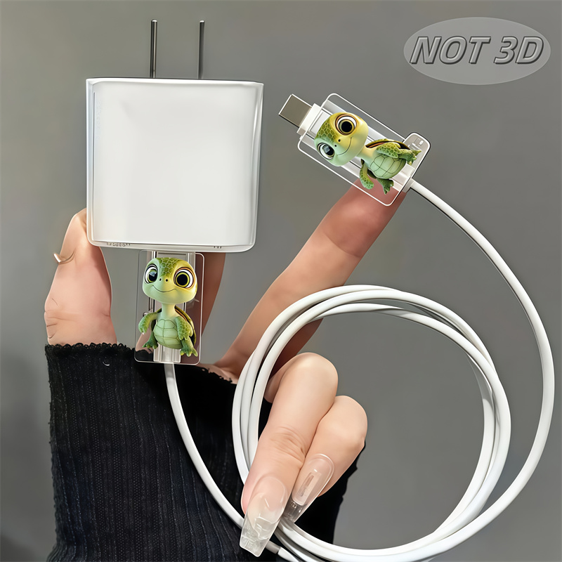 2D Flat 2pcs Cute Cartoon Turt - Sleeved Cable Kit ulasan dan harga