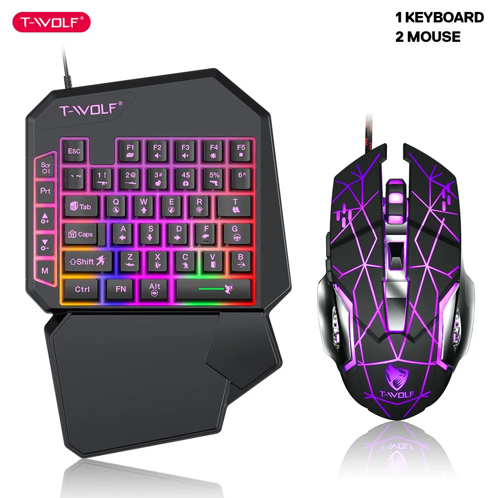 T-WOLF TF900 One Handed Keyboa - Gaming Accessories Mobile ulasan dan harga