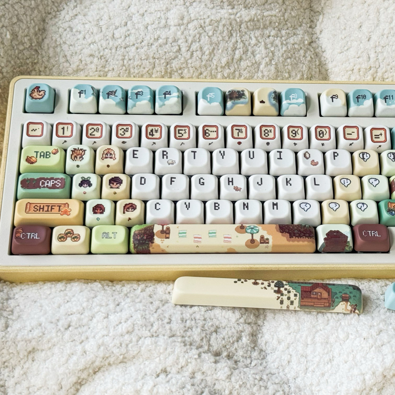 137 Keys Pixel Style Keycaps C - Gaming Accessories Cute ulasan dan harga