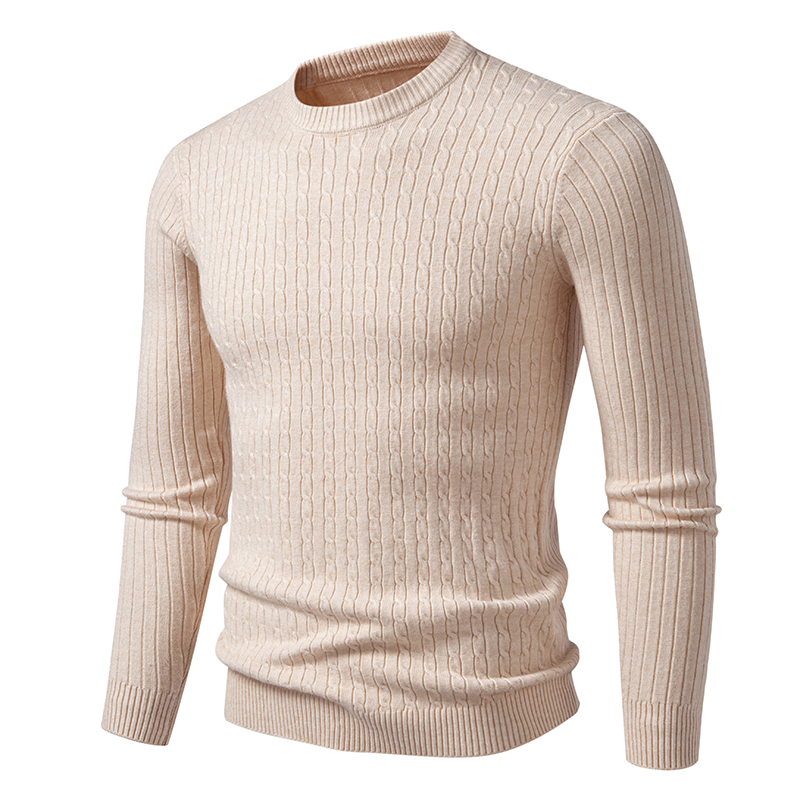 new Mens Crew Neck Sweaters Lo - Sleeved Cable Kit ulasan dan harga