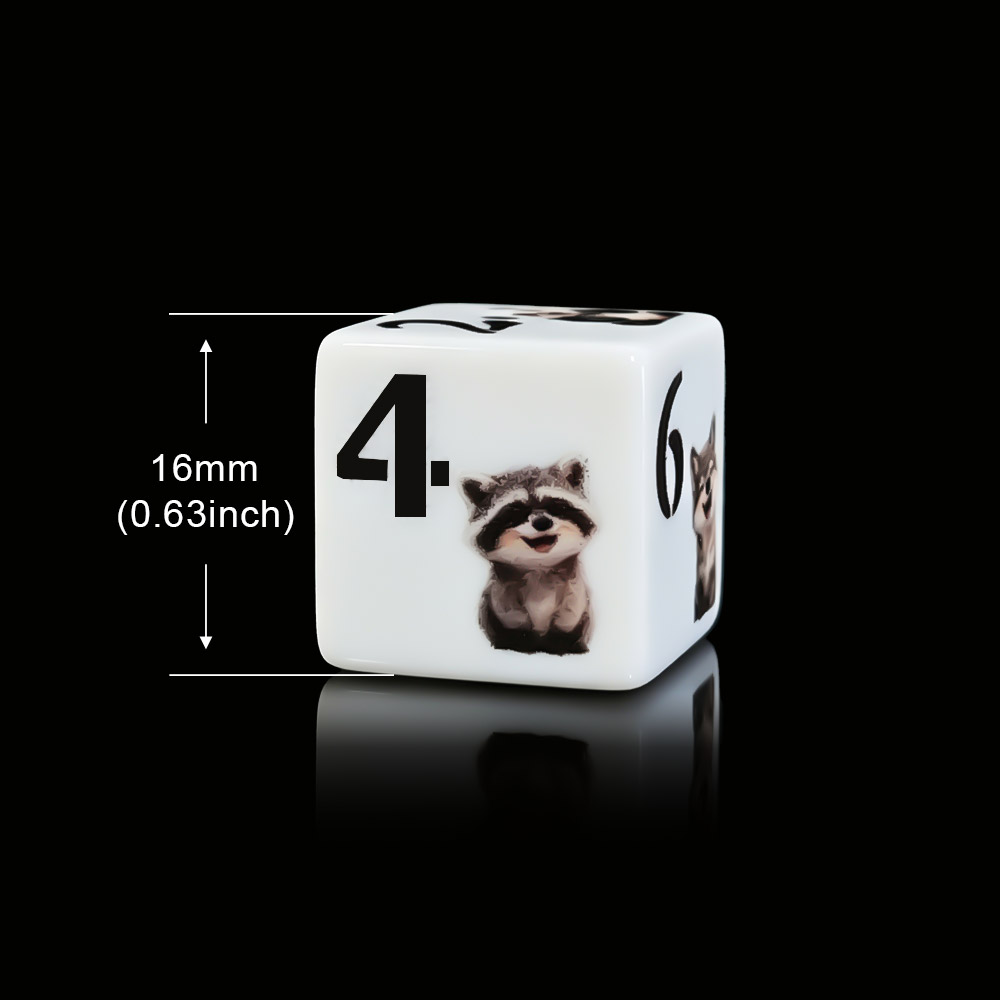 12Pcs 16MM D6 Acrylic Printed  - Gaming Accessories Cute ulasan dan harga